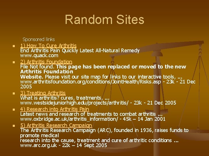 Random Sites Sponsored links n n n 1) How To Cure Arthritis End Arthritis