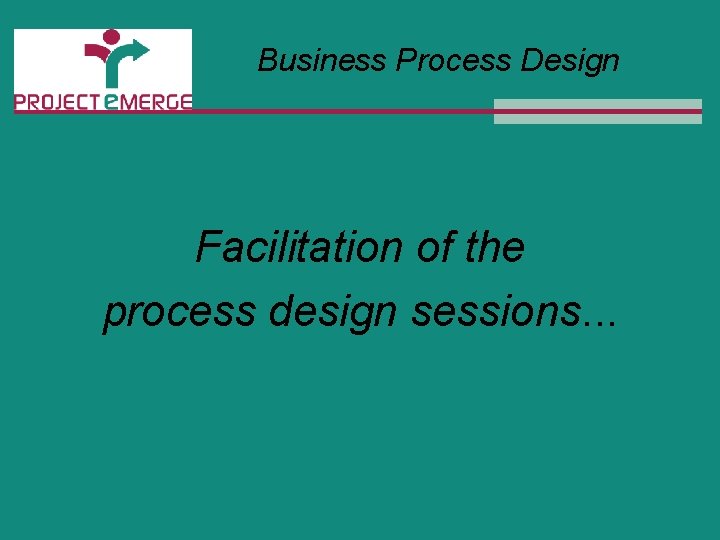 Business Process Design Facilitation of the process design sessions. . . 