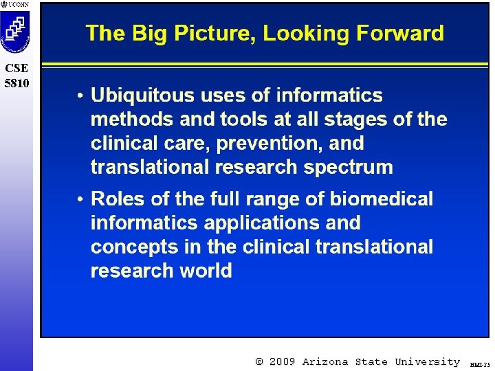 CSE 5810 © 2009 Arizona State University BMI-25 