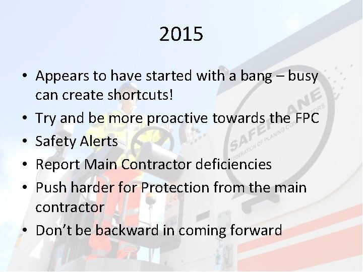 2015 • Appears to have started with a bang – busy can create shortcuts!