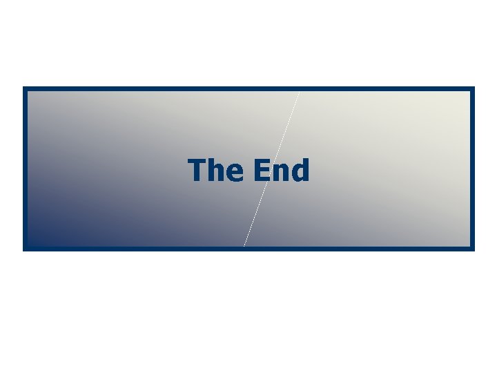 The End 