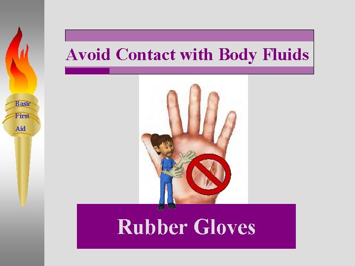 Avoid Contact with Body Fluids Basic First Aid Rubber Gloves 