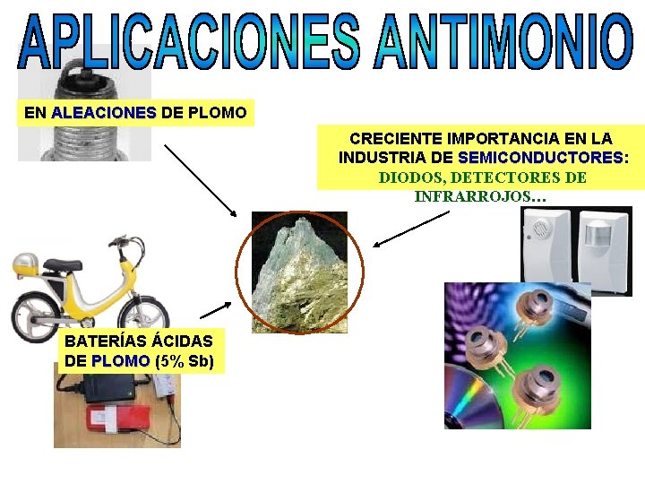 EN ALEACIONES DE PLOMO CRECIENTE IMPORTANCIA EN LA INDUSTRIA DE SEMICONDUCTORES: SEMICONDUCTORES DIODOS, DETECTORES