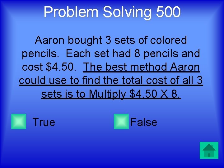 Problem Solving 500 Aaron bought 3 sets of colored pencils. Each set had 8