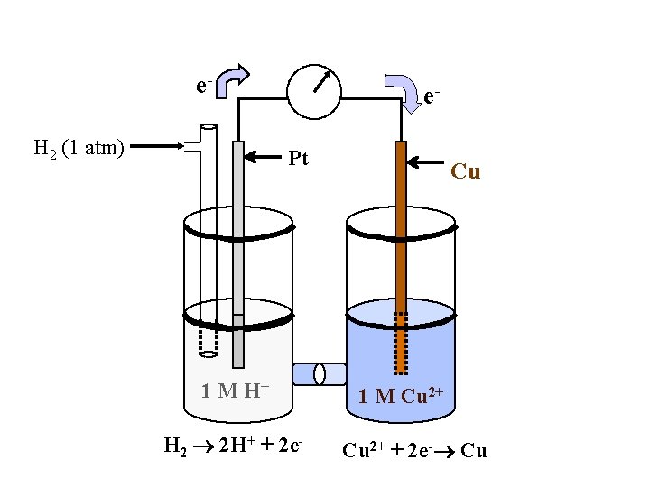 e. H 2 (1 atm) e. Pt 1 M H+ H 2 2 H+ e. H 2 (1 atm) e. Pt 1 M H+ H 2 2 H+