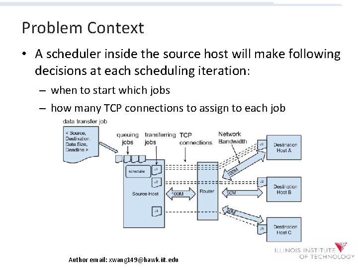 Problem Context • A scheduler inside the source host will make following decisions at