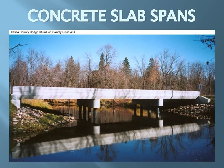 CONCRETE SLAB SPANS 