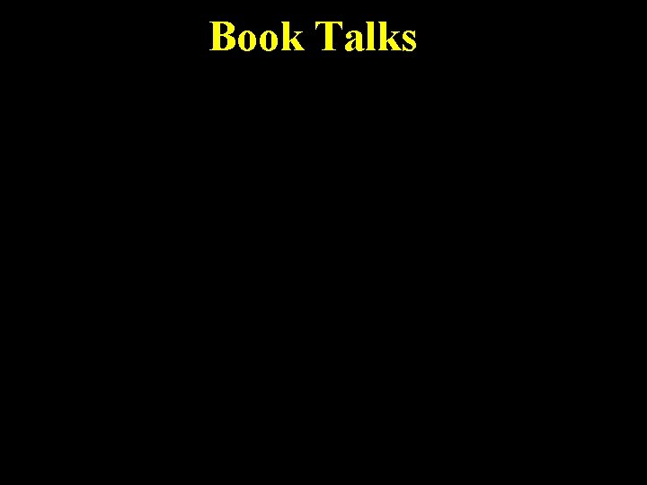 Book Talks 