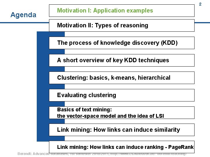 2 Agenda Motivation I: Application examples Motivation II: Types of reasoning The process of