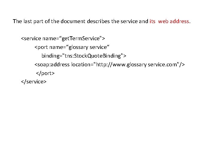 The last part of the document describes the service and its web address. <service