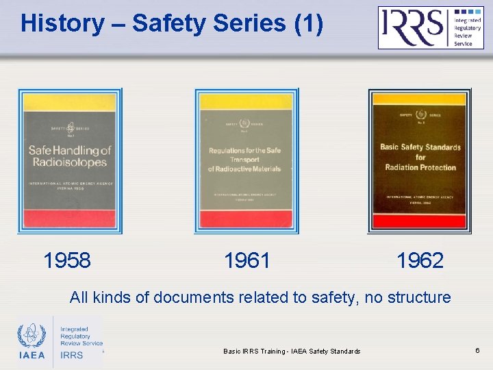 History – Safety Series (1) 1958 1961 1962 All kinds of documents related to