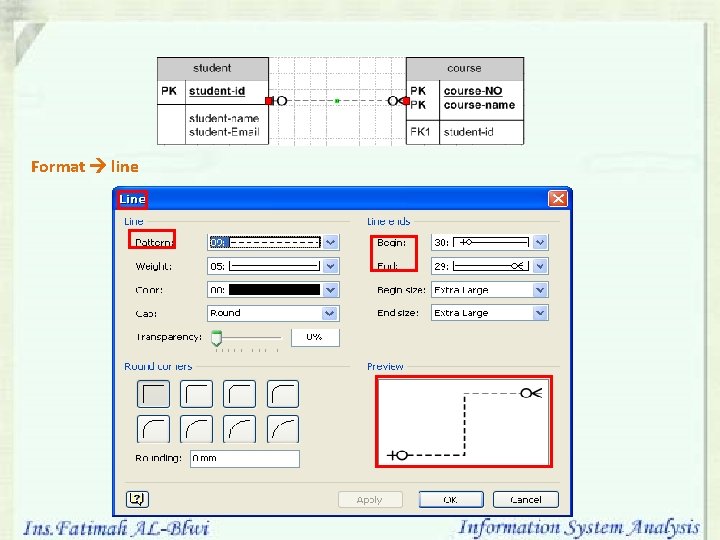 Format line Format line