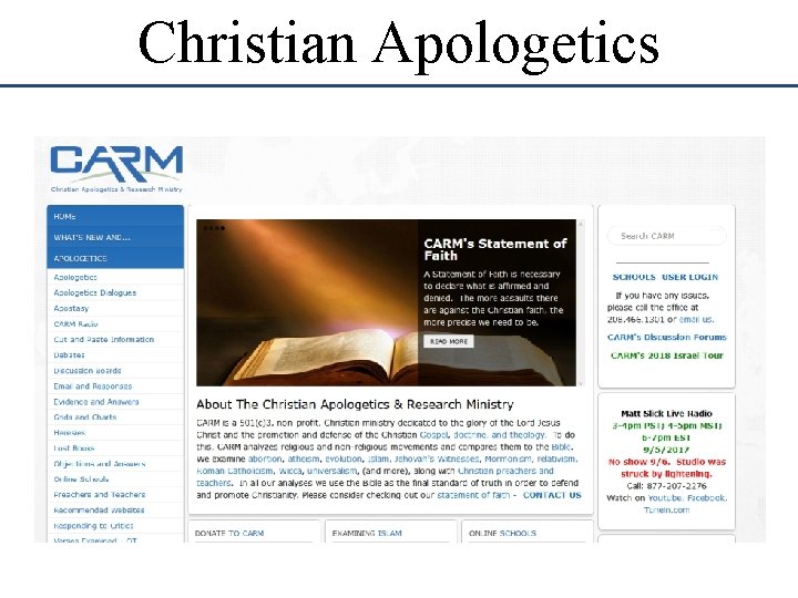 Christian Apologetics 