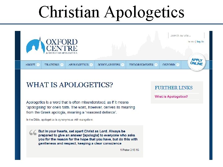 Christian Apologetics 