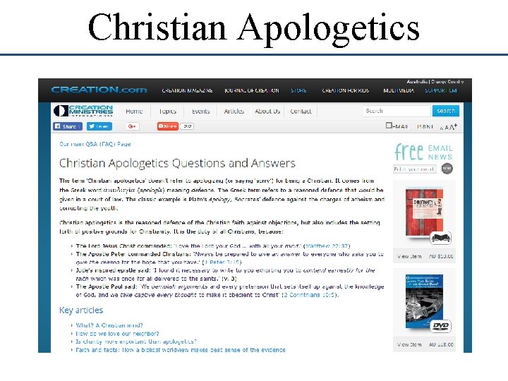 Christian Apologetics 