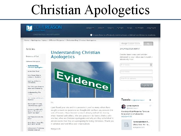 Christian Apologetics 