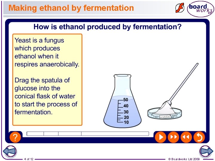 Making ethanol by fermentation 4 of 12 © Boardworks Ltd 2009 
