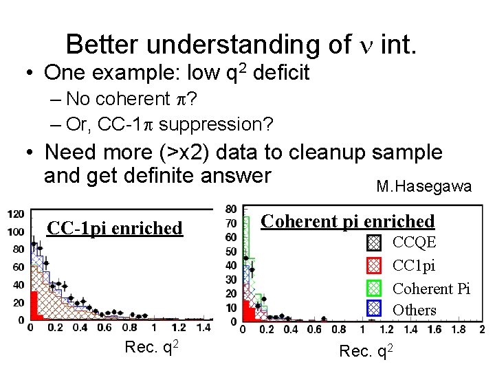 Better understanding of n int. • One example: low q 2 deficit – No