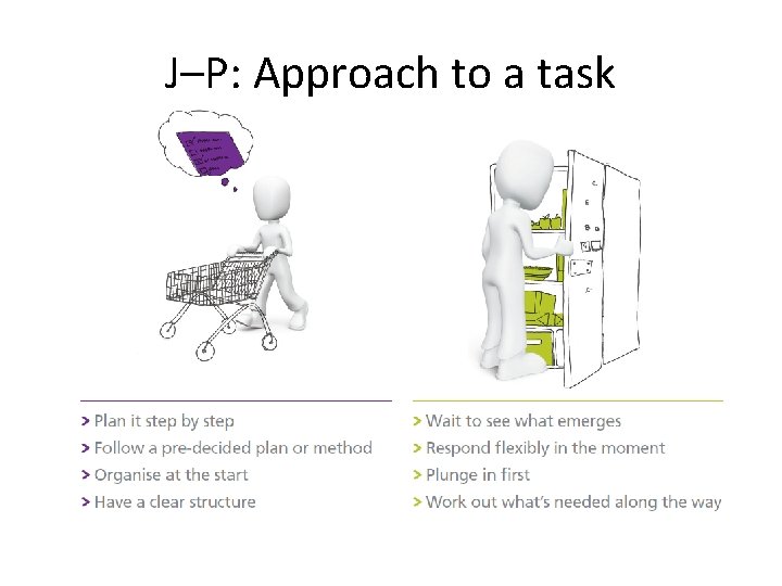 J–P: Approach to a task 