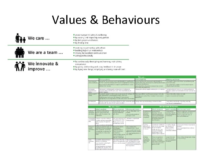 Values & Behaviours 