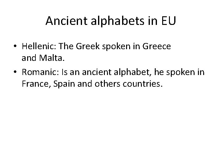 Ancient languages Index Ancient alphabets Alphabets in the