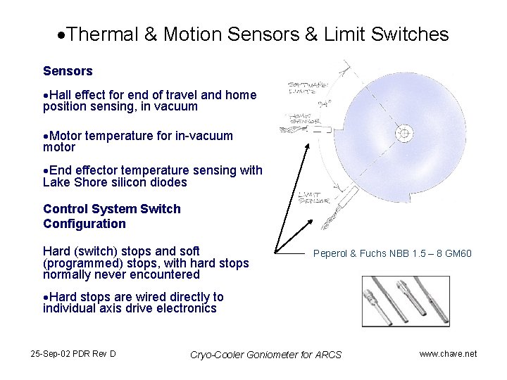  Thermal & Motion Sensors & Limit Switches Sensors Hall effect for end of