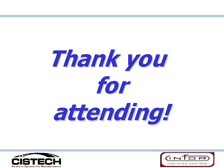 Thank you for attending! 