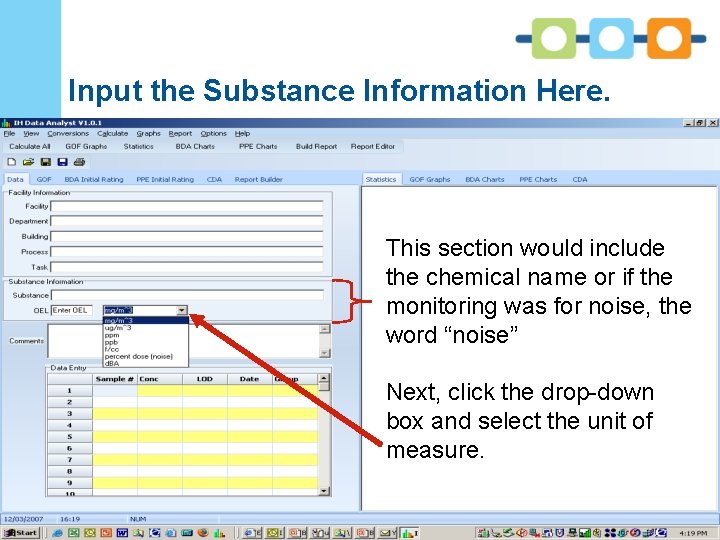 Project Name Input the Substance Information Here. This section would include the chemical name