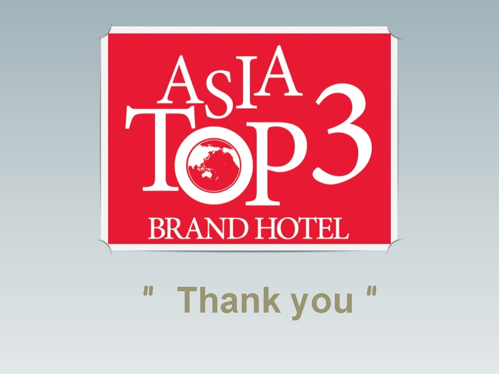 ＂ Thank you＂ 