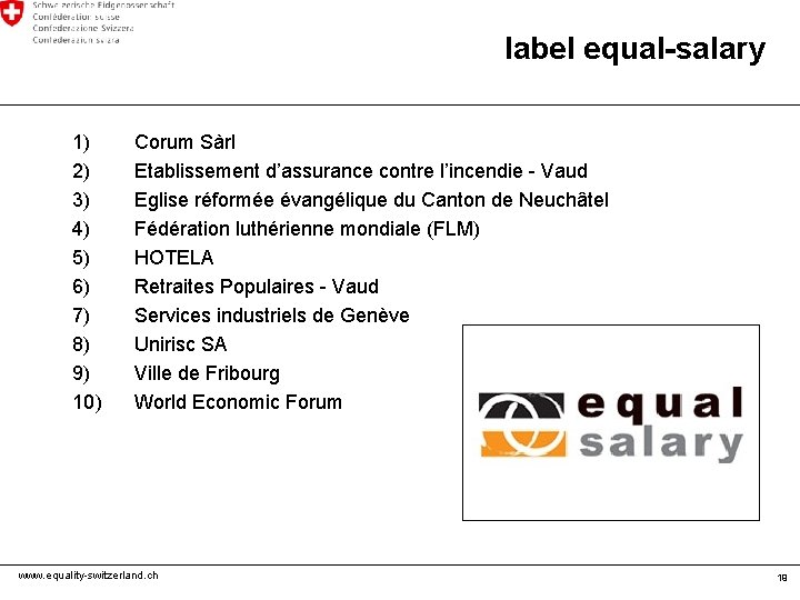 label equal-salary 1) 2) 3) 4) 5) 6) 7) 8) 9) 10) Corum Sàrl
