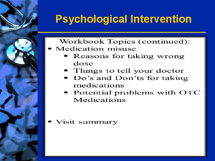 Psychological Intervention 