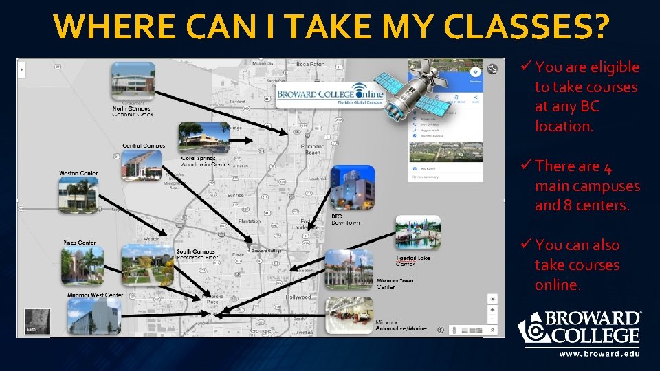 WHERE CAN I TAKE MY CLASSES? ü You are eligible to take courses at
