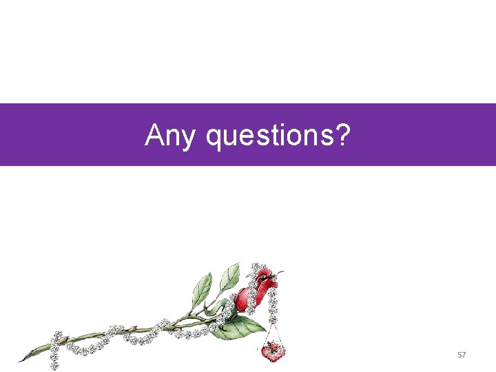 Any questions? 57 
