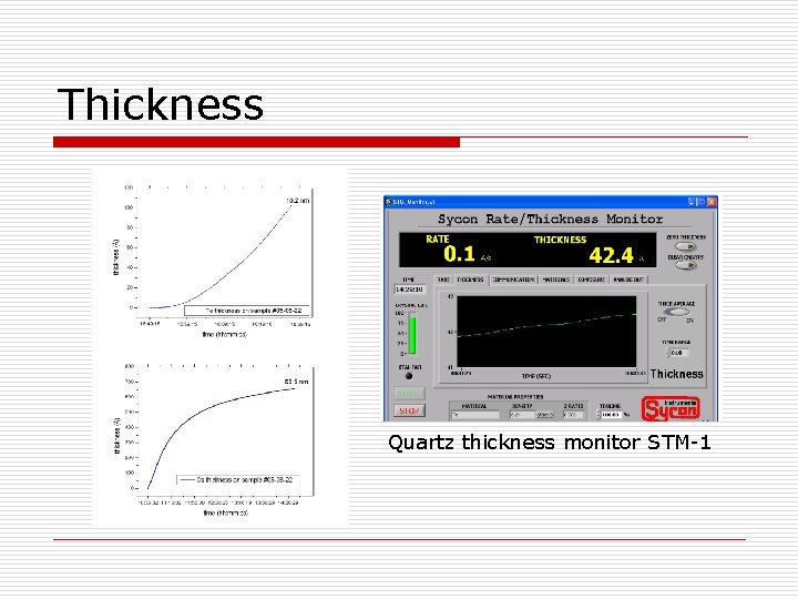 Thickness Quartz thickness monitor STM-1 