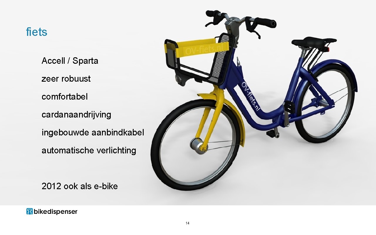 fiets Accell / Sparta zeer robuust comfortabel cardanaandrijving ingebouwde aanbindkabel automatische verlichting 2012 ook