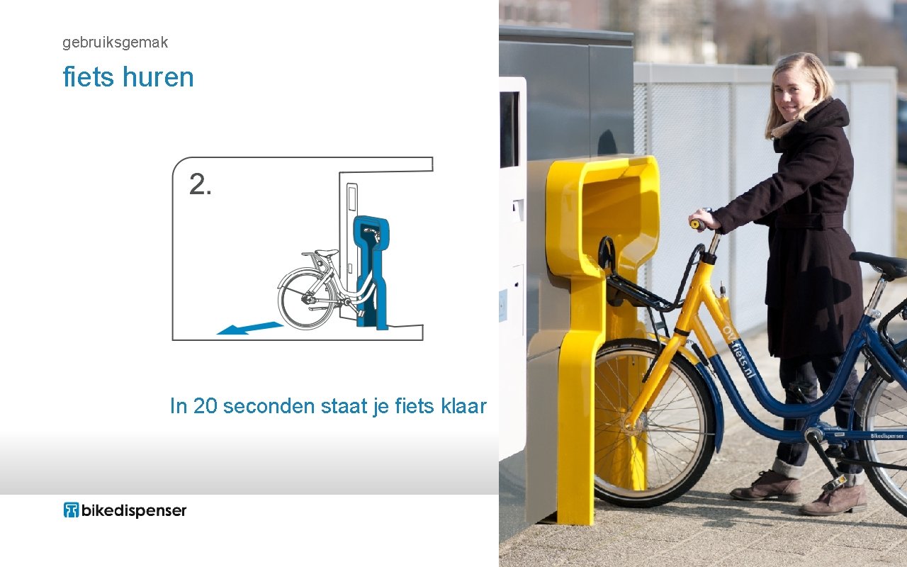 gebruiksgemak fiets huren In 20 seconden staat je fiets klaar 