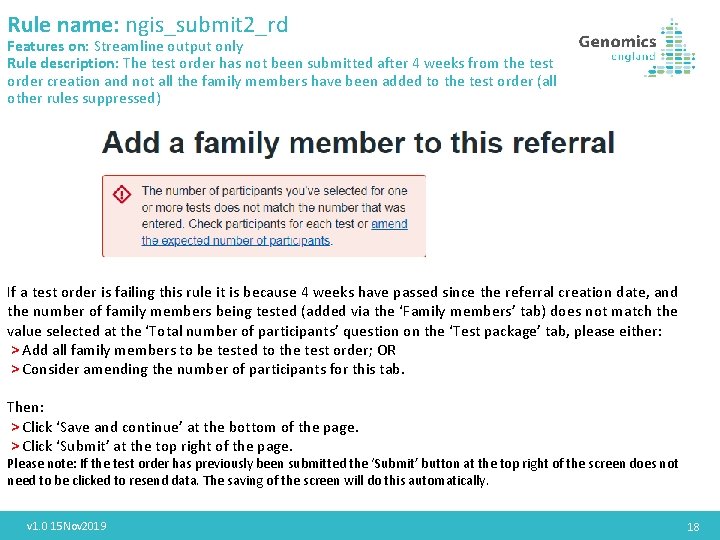 Rule name: ngis_submit 2_rd Features on: Streamline output only Rule description: The test order