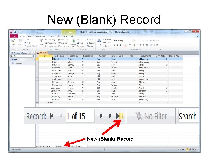 New (Blank) Record 