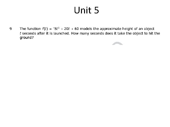 Unit 5 