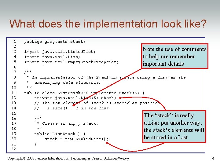 What does the implementation look like? 1 2 3 4 5 6 7 8