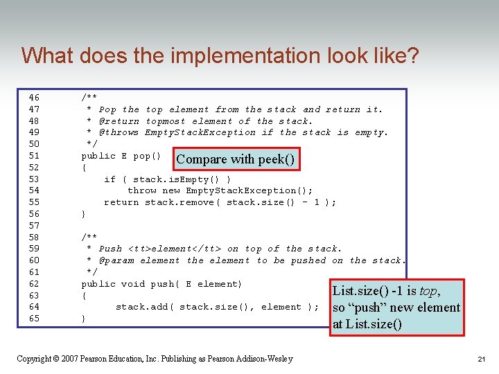 What does the implementation look like? 46 47 48 49 50 51 52 53