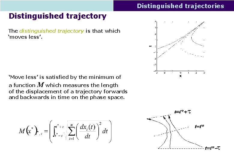 Distinguished trajectories Distinguished trajectory The distinguished trajectory is that which ‘moves less’. ‘Move less’