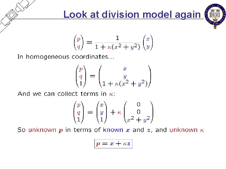 Look at division model again 