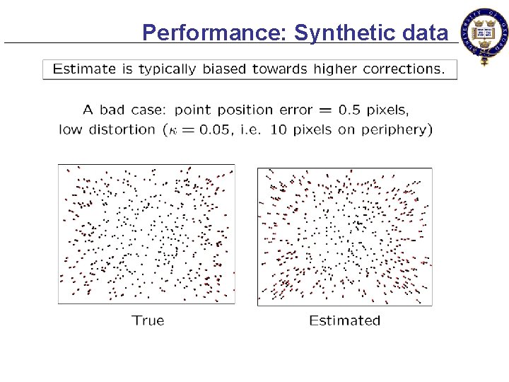 Performance: Synthetic data 