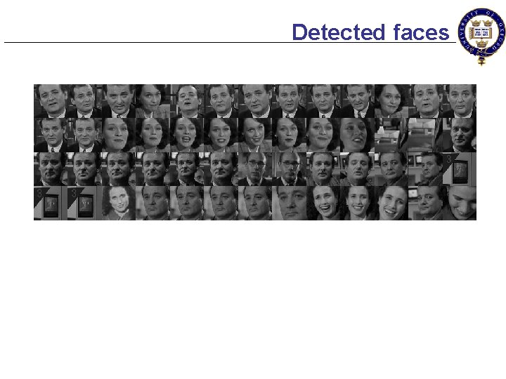 Detected faces 