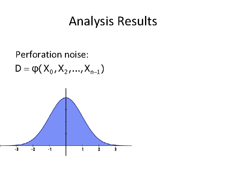 Analysis Results Perforation noise: 