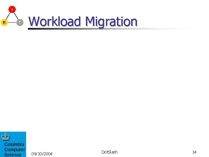 Workload Migration 09/10/2004 Dot. Slash 14 