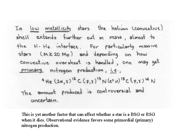 This is yet another factor that can affect whether a star is a BSG