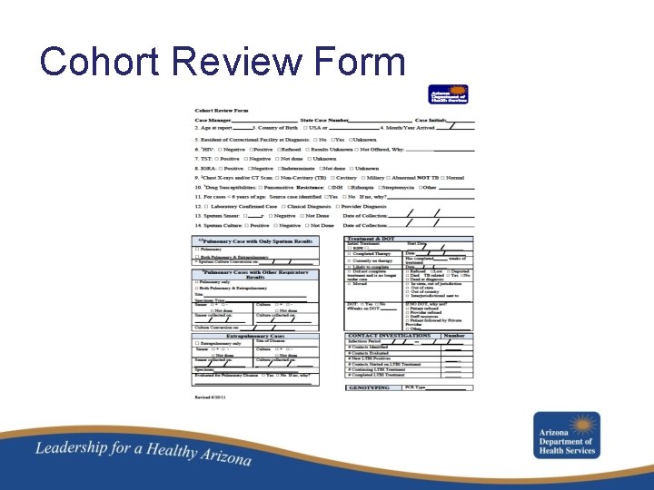 Cohort Review Form 