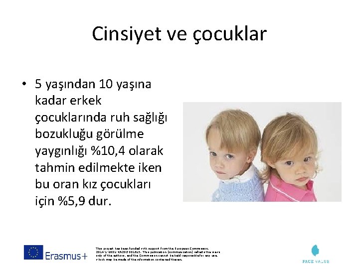 Cinsiyet ve çocuklar • 5 yaşından 10 yaşına kadar erkek çocuklarında ruh sağlığı bozukluğu